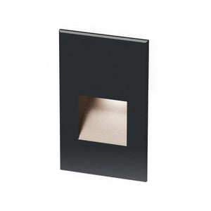 WAC Lighting 4021-30BK Black Rectangle LED Step Light, 3000K