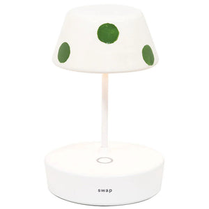 Zafferano Mini Ceramic Shades For Swap Table Lamps Green Polka Dot
