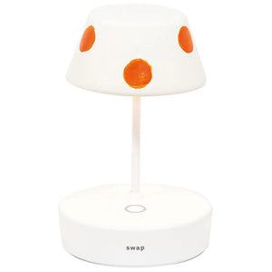 Zafferano Mini Ceramic Shades For Swap Table Lamps Orange Polka Dot