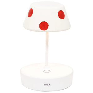 Zafferano Mini Ceramic Shades For Swap Table Lamps Red Polka Dot