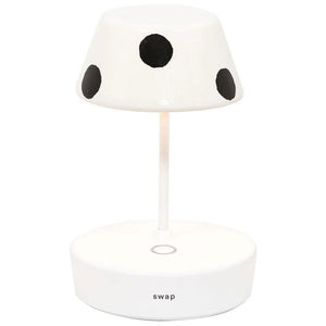 Zafferano Mini Ceramic Shades For Swap Table Lamps Black Polka Dot