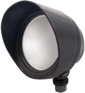 RAB Lighting  BULLET12YA Bullet Series LED Flood Light Fixture 12 Watt 120 Volt 3000K Arm Mount Bronze, Hardwired