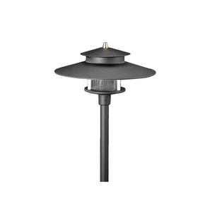Vista Outdoor Lighting - PR-9206-B-2.5-W-T3 - 2 Tier Pagoda Path Light, Black, Warm - Vista Outdoor Lighting