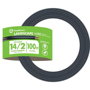 Southwire 55213243 14/2 Low Voltage Outdoor Landscape Lighting Cable, 100-Feet