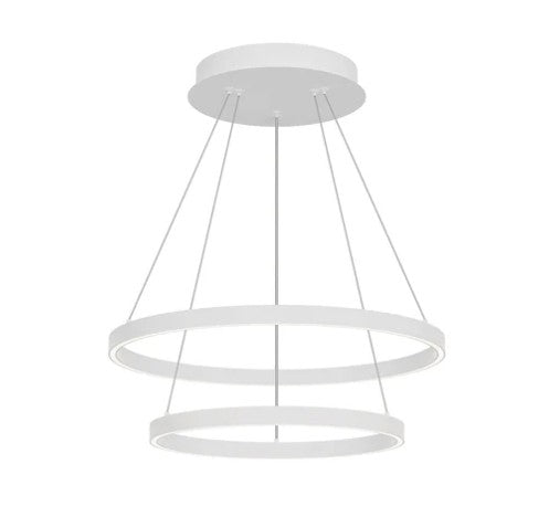 Kuzco CH87224-WH Cerchio 24-in White LED Chandeliers - Atlantic Lighting