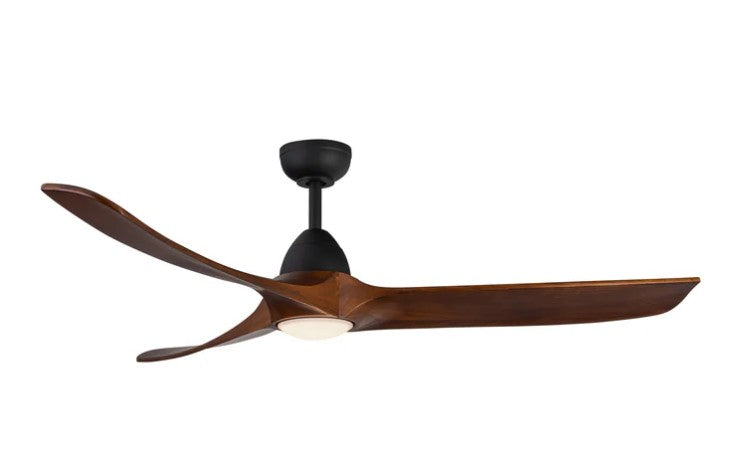 Kuzco CF97860-MB/DW Baylor 60-in Matte Black/Dark Walnut LED Ceiling Fan - Atlantic Lighting
