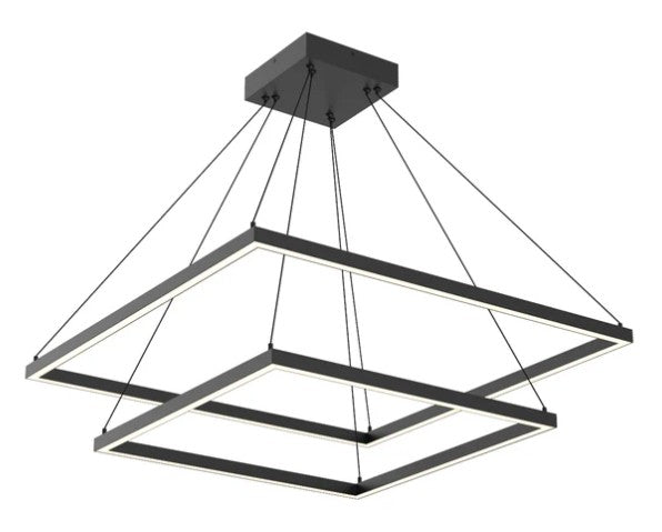 Kuzco CH88232-BK Piazza 32-in Black LED Chandeliers - Atlantic Lighting