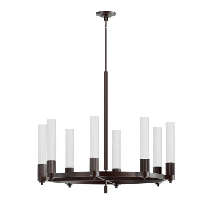 Kuzco CH416108WB Rue 38-in Warm Bronze 8 Lights Chandeliers - Atlantic Lighting