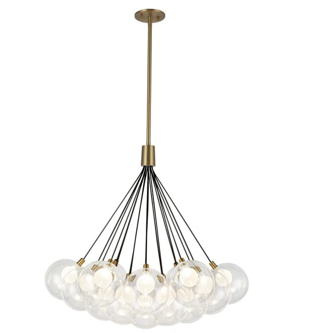 Kuzco CH3128-BG Bolla 28-in Brushed Gold LED Chandelier - Atlantic Lighting