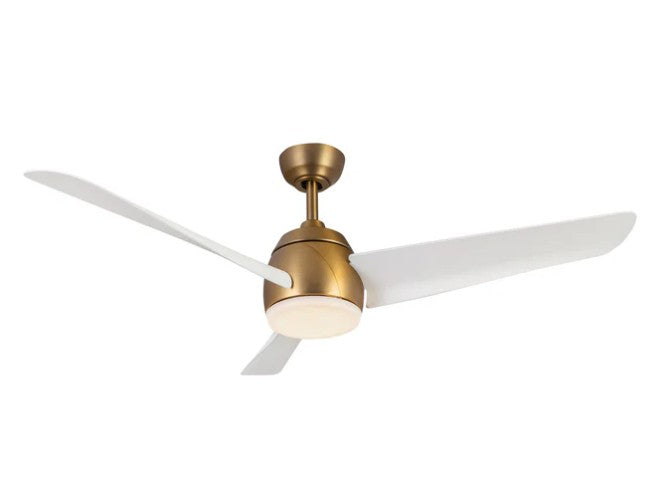 Kuzco CF91954-BG/WH Thalia 54-in Brushed Gold/Matte White LED Ceiling Fan - Atlantic Lighting