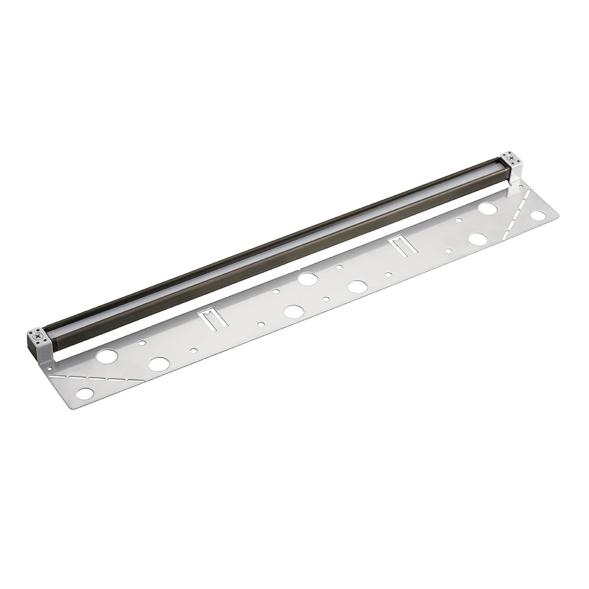 Kichler 16103CBR30 18-inch Centennial Brass LED hardscape light with mounting bracket