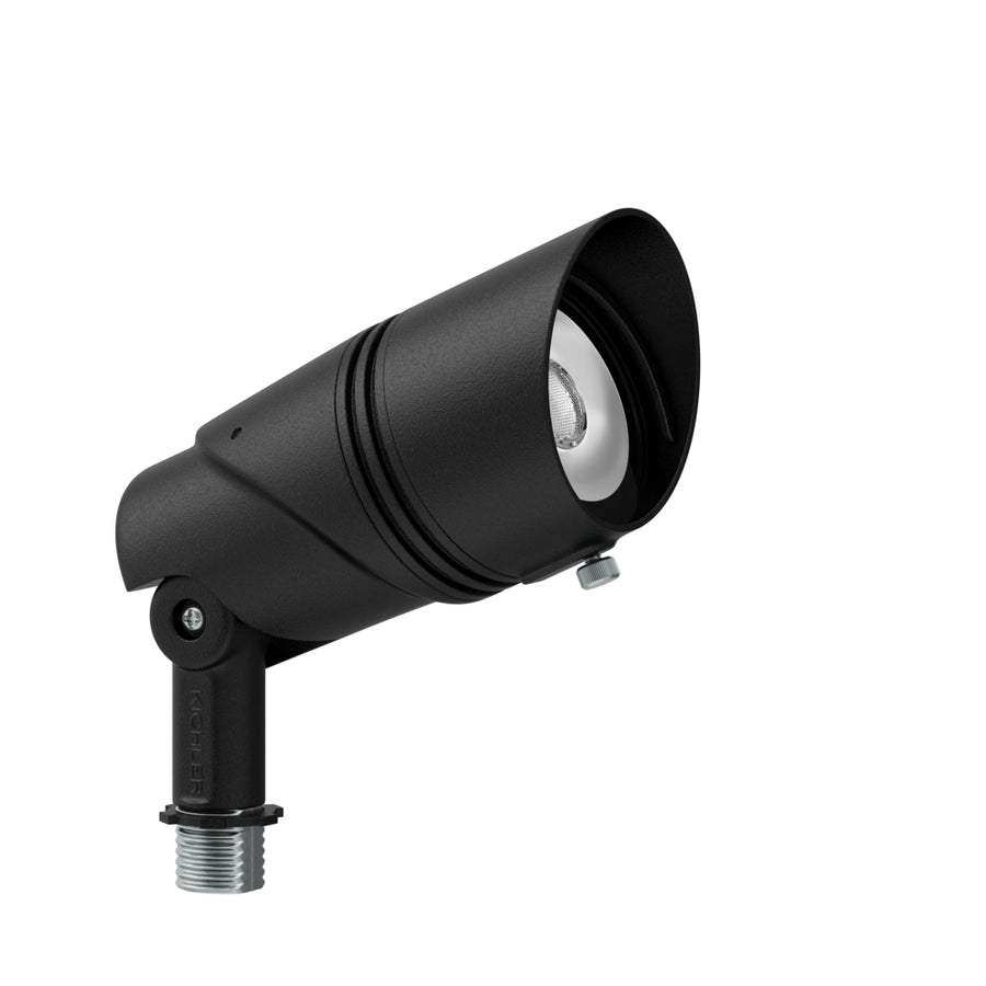 Kichler Varia medium accent light in Textured Black, angled view