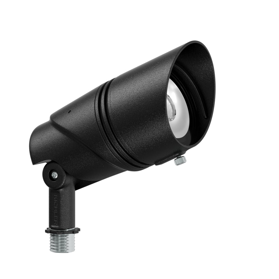 Kichler Varia large accent light in Textured Black, angled view