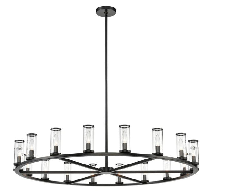 Kuzco CH309018UBCG Revolve Clear Glass/Urban Bronze 18 Lights Chandeliers - Atlantic Lighting