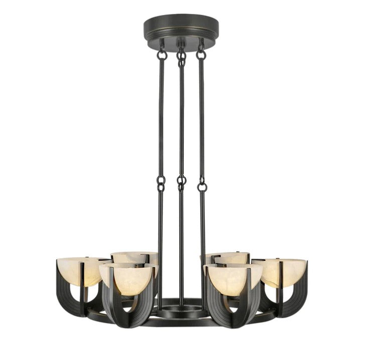 Kuzco CH362627UBAR-UNV Colette 27-in Urban Bronze/Alabaster LED Chandelier - Atlantic Lighting