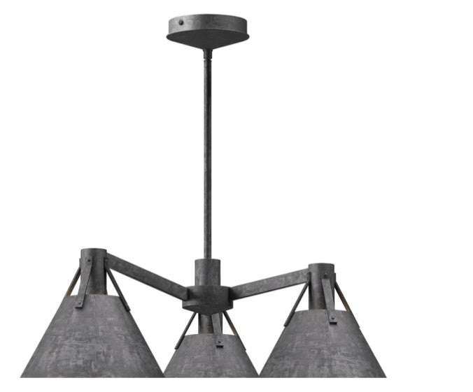 Kuzco CH584525SL Archer 25-in Steel Shade 3 Lights Chandeliers - Atlantic Lighting
