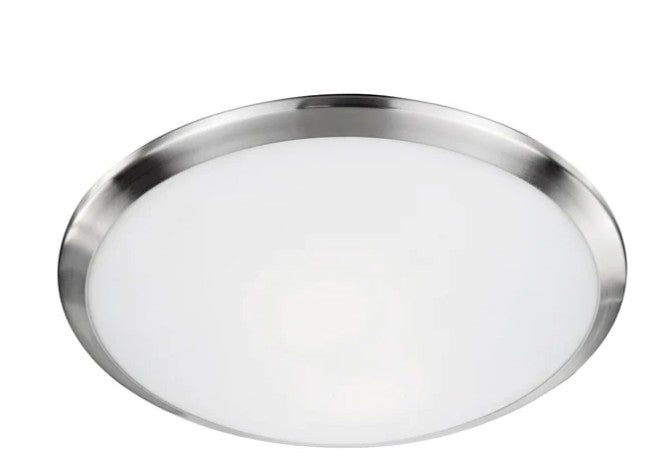 Kuzco 51562BN Malta 15-in Brushed Nickel 2 Lights Flush Mount - Atlantic Lighting