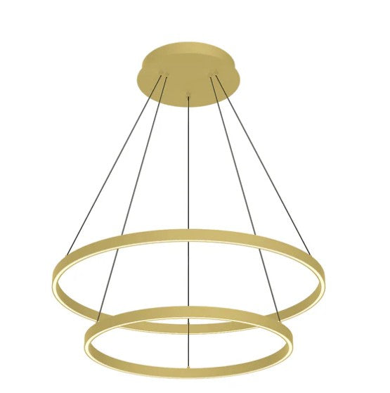 Kuzco CH87932-BG Cerchio 32-in Brushed Gold LED Chandeliers - Atlantic Lighting