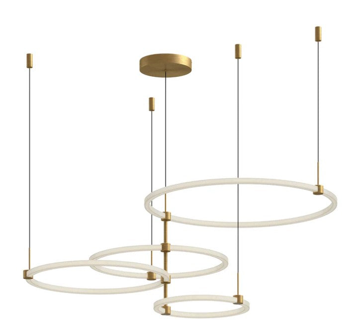 Kuzco CH24755-BG Bruni 55-in Brushed Gold LED Chandeliers - Atlantic Lighting