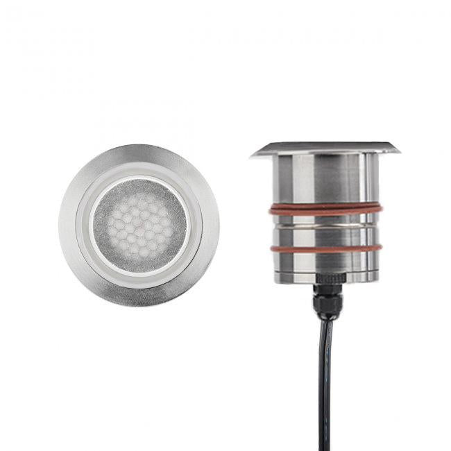 WAC 2022-27SS Lighting 2IN LED INGROUND-2700K-SMALL RND LOUVER Stainless Steel - Atlantic Lighting