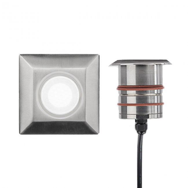WAC 2051-27SS Lighting 2IN LED INGROUND-2700K-SQUARE Stainless Steel - Atlantic Lighting