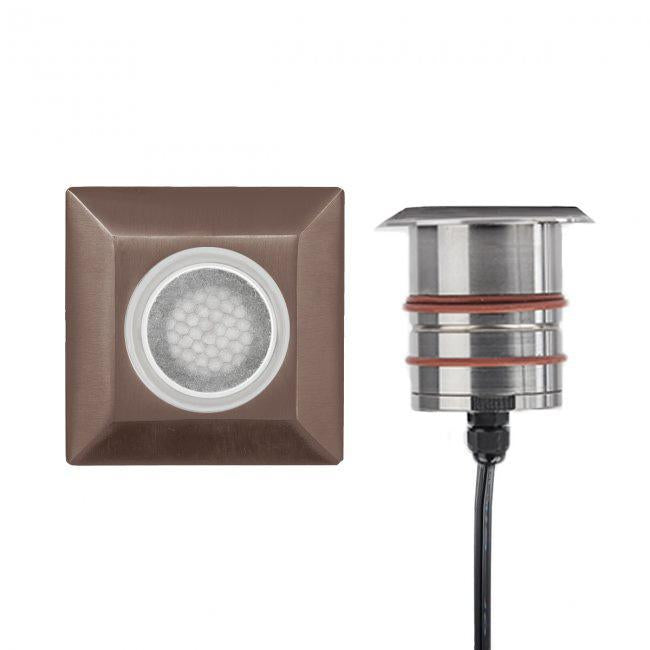 WAC 2052-27BS Lighting 2IN LED INGROUND-2700K-SQ LOUVER Bronzed Stainless Steel - Atlantic Lighting