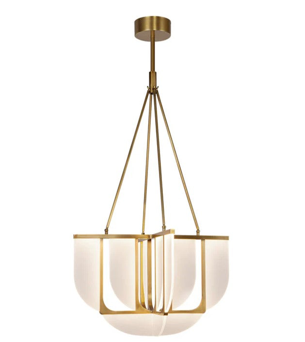 Kuzco CH336830VB Anders 30-in Vintage Brass LED Chandeliers - Atlantic Lighting