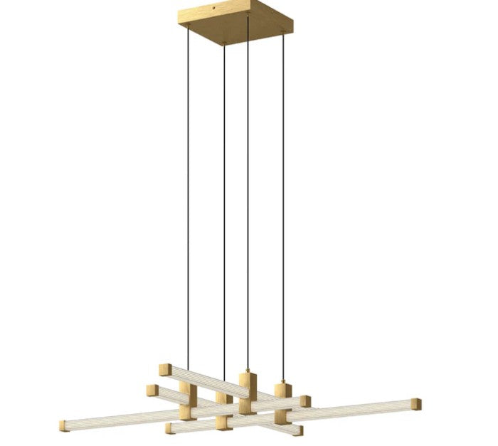 Kuzco CH23534-BG Blade 34-in Brushed Gold LED Chandeliers - Atlantic Lighting