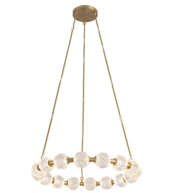 Kuzco CH321032NB-UNV-010 Marni 32-in Natural Brass LED Chandelier - Atlantic Lighting