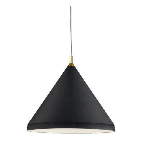 Kuzco 492824-BK/GD Dorothy 24-in Black With Gold Detail 1 Light Pendant - Atlantic Lighting