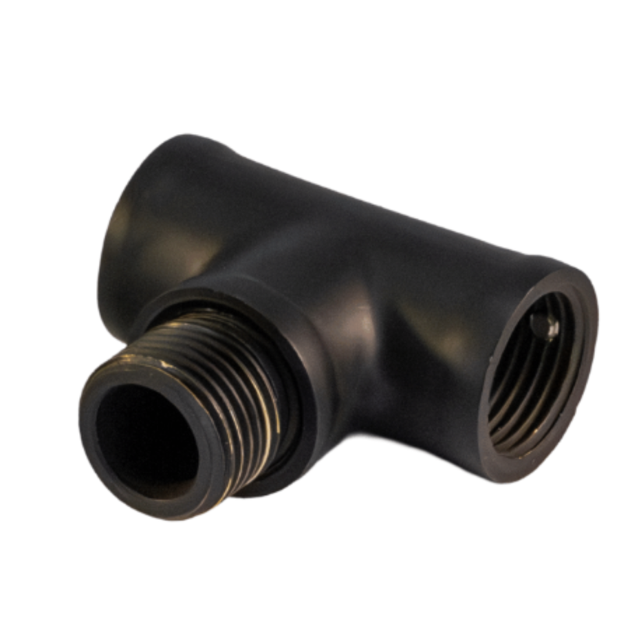 Brilliance VB-S-TEE-BK Small T connector in black finish - Atlantic Lighting