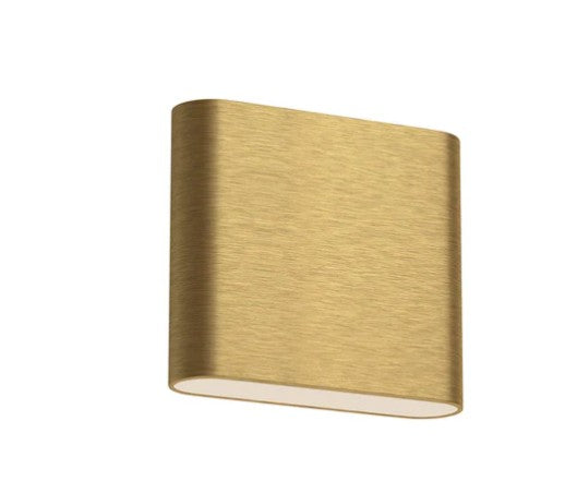 Kuzco AT6506-BG Slate 6-in Brushed Gold LED All terior Wall - Atlantic Lighting