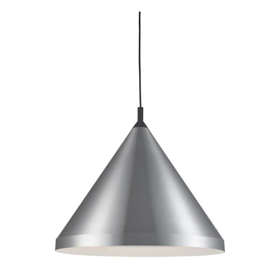 Kuzco 492824-BN/BK Dorothy 24-in Brushed Nickel With Black Detail 1 Light Pendant - Atlantic Lighting