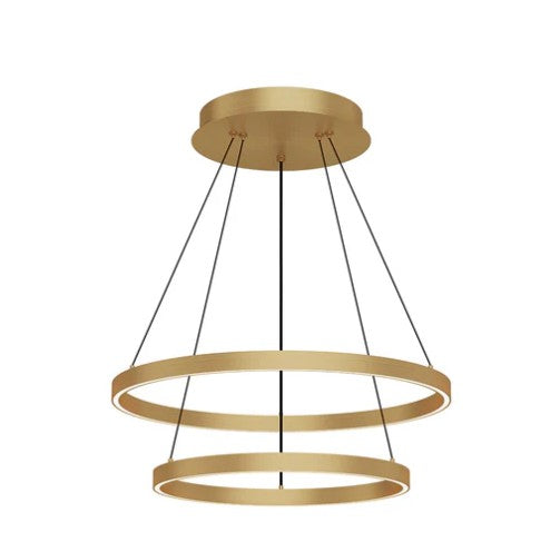 Kuzco CH87224-BG Cerchio 24-in Brushed Gold LED Chandeliers - Atlantic Lighting