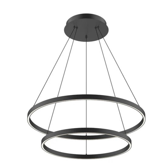 Kuzco CH87832-BK Cerchio 32-in Black LED Chandeliers - Atlantic Lighting