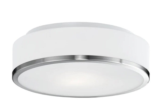 Kuzco 599002BN Charlie 12-in Brushed Nickel 2 Lights Flush Mount - Atlantic Lighting