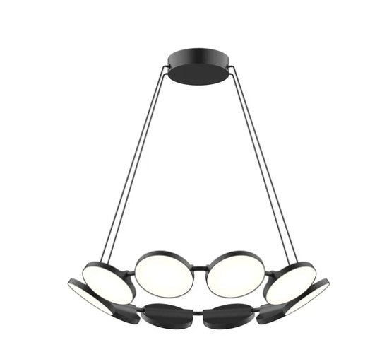 Kuzco CH72225-BK Novel 25-in Black LED Chandeliers - Atlantic Lighting