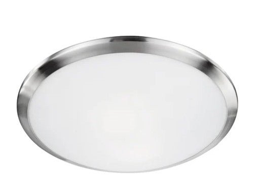 Kuzco 51561BN Malta 12-in Brushed Nickel 1 Light Flush Mount - Atlantic Lighting