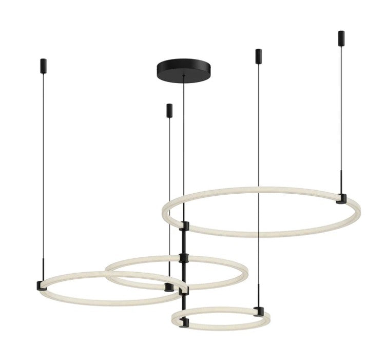 Kuzco CH24755-BK Bruni 55-in Black LED Chandeliers - Atlantic Lighting