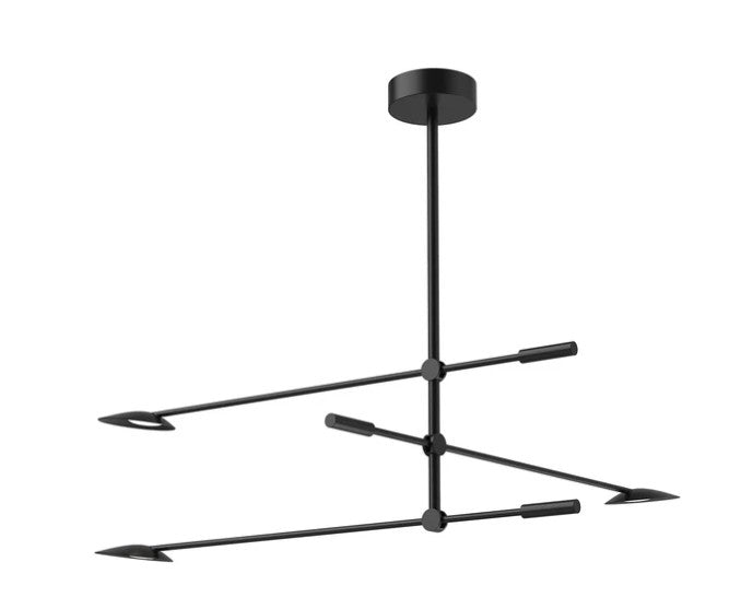 Kuzco CH90132-BK-UNV Rotaire 32-in Black LED Chandeliers - Atlantic Lighting