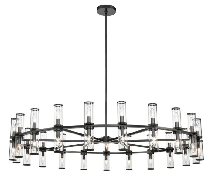 Kuzco CH309042UBCG Revolve Clear Glass/Urban Bronze 42 Lights Chandeliers - Atlantic Lighting
