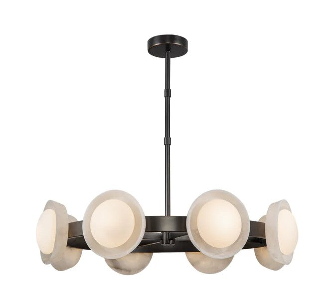 Kuzco CH320837UBAR Alonso 37-in Urban Bronze/Alabaster LED Chandeliers - Atlantic Lighting