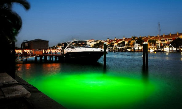 Incredible Underwater LED Lighting MW-G80 Green Mega-Watt Underwater LED Lighting System (80 foot power cord) - Atlantic Lighting