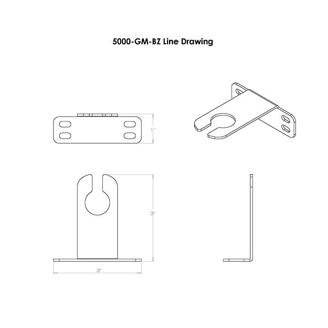 WAC 5000-GM-WT Lighting GUTTER MOUNT WHITE - Atlantic Lighting