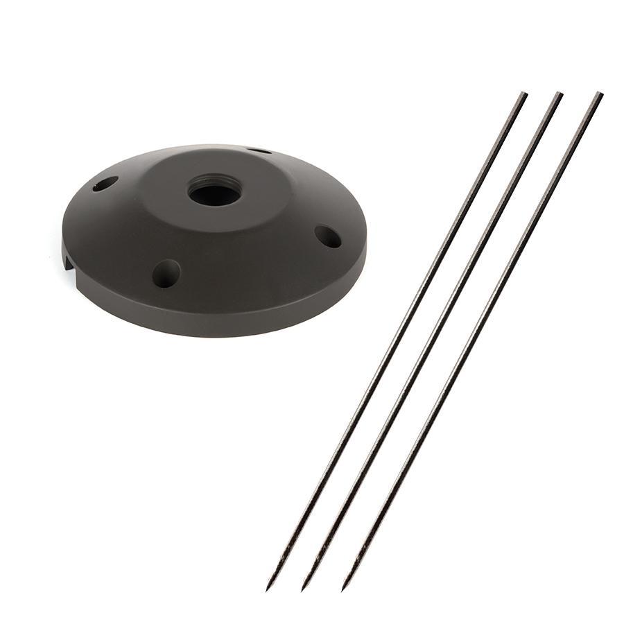 WAC 5000-SCP-BK Lighting Black Surface Mount Flange/Stake - Atlantic Lighting