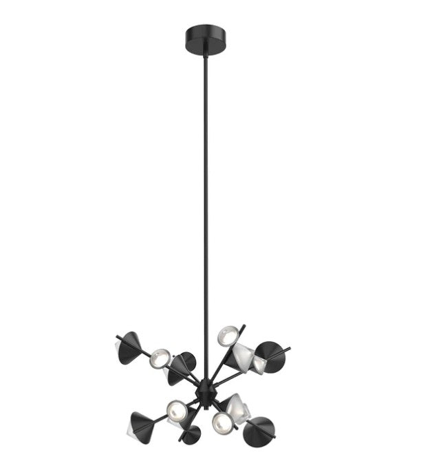 Kuzco CH50825-BK Geode 25-in Black LED Chandeliers - Atlantic Lighting