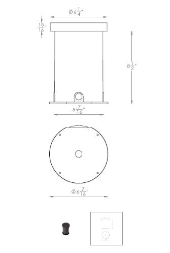 WAC 5830-PIP-PVC COLORSCAPING INGROUND CONCRETE POUR KIT Black - Atlantic Lighting