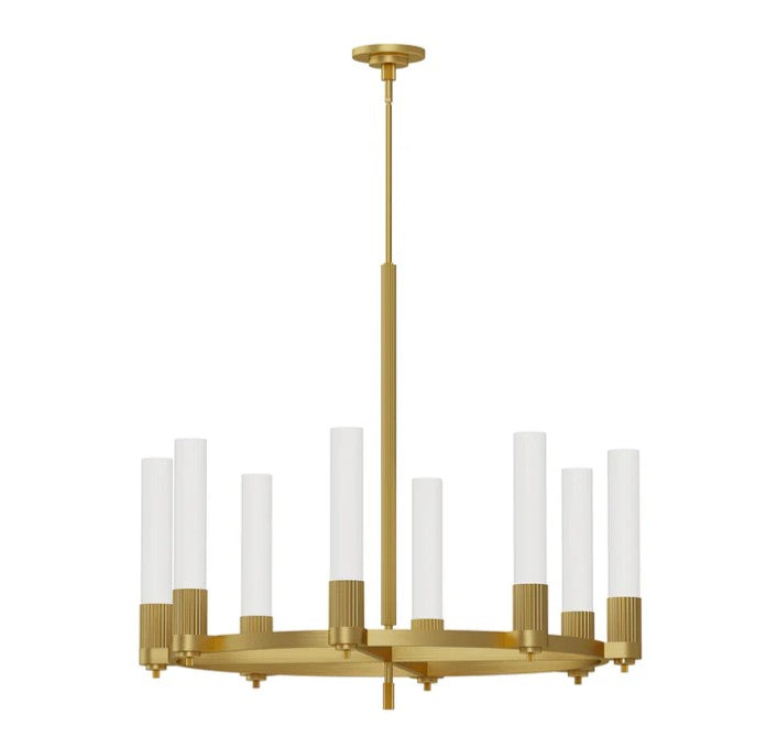 Kuzco CH416108BG Rue 38-in Brushed Gold 8 Lights Chandeliers - Atlantic Lighting
