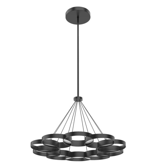 Kuzco CH90833-BK Maestro 33-in Black LED Chandeliers - Atlantic Lighting