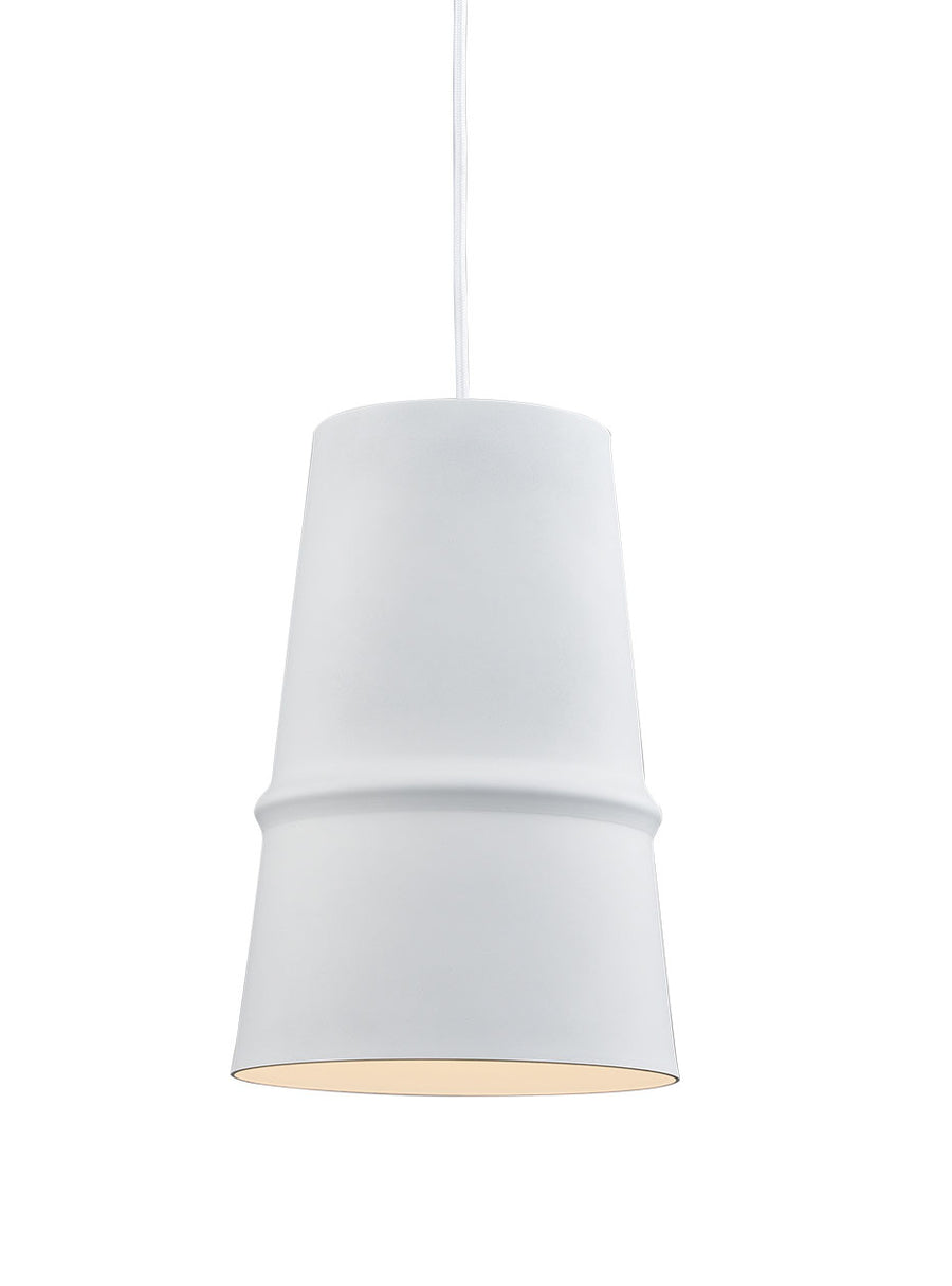 Kuzco 492208-WH Castor 8-in White 1 Light Pendant - Atlantic Lighting